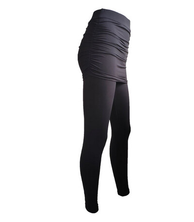 Jambiere false din două piese Pantaloni Jambiere subțiri Pachet de pantaloni pentru femei Fusta plisată pentru șold Geantă de culoare solidă Pantaloni laterali pentru șold S-XXXL