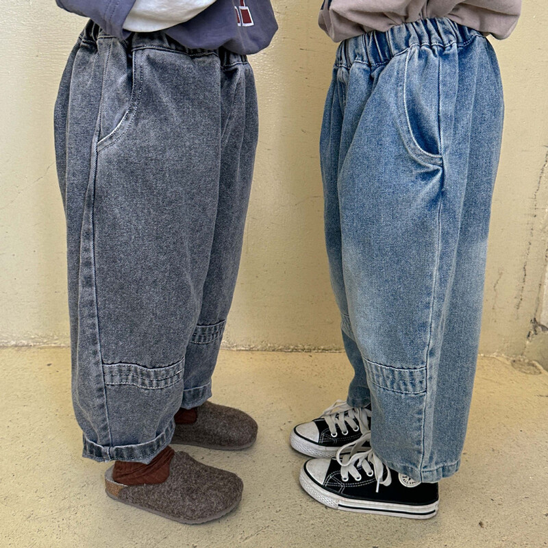 szarvas jonmi, 2023, ősz, új gyerekfarmerek, laza koreai stílusú baba fiúk, alkalmi farmer nadrágok