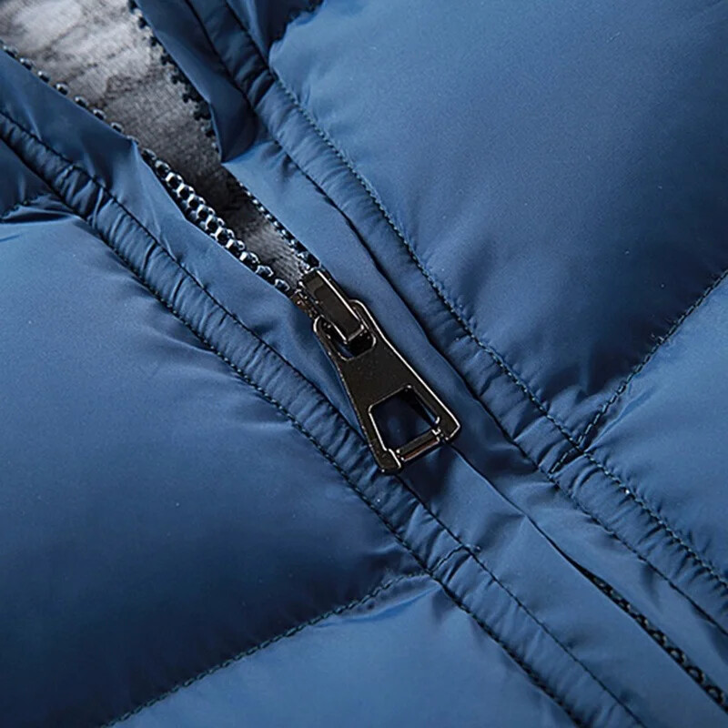 Divatos ujjatlan dzseki férfi vastagító 100% pamut mellény sapka kapucnis meleg mellény Téli mellény férfi alkalmi széldzseki