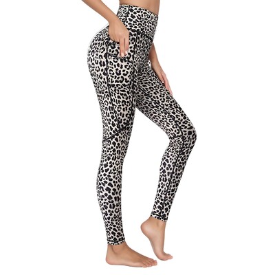 Nyári divat Női leggings Vékony, magas derekú rugalmasságú leggings Leopárdmintás leggins Női sportnadrág Pamut leggings