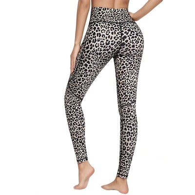 Nyári divat Női leggings Vékony, magas derekú rugalmasságú leggings Leopárdmintás leggins Női sportnadrág Pamut leggings