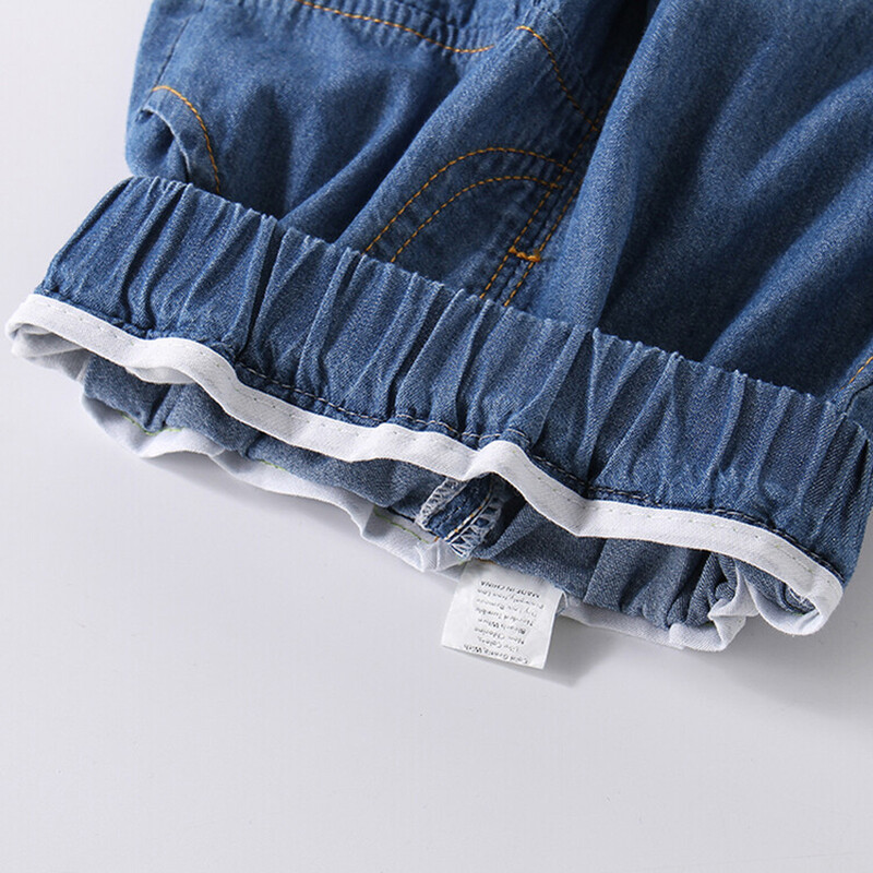 2024 tavaszi és őszi fiúdivat Alkalmi íves kombinált nadrágok Szúnyogálló nadrágok/farmerek 1-6 éves korig