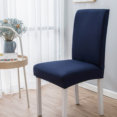 Huse pentru scaune de culoare solidă Four Seasons Huse pentru scaune de masă din material textil neted Protejează mobila Husă elastică înaltă pentru decorarea casei
