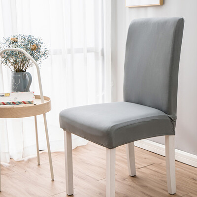 Huse pentru scaune de culoare solidă Four Seasons Huse pentru scaune de masă din material textil neted Protejează mobila Husă elastică înaltă pentru decorarea casei