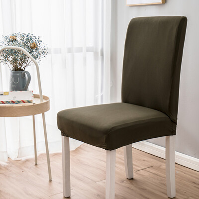 Huse pentru scaune de culoare solidă Four Seasons Huse pentru scaune de masă din material textil neted Protejează mobila Husă elastică înaltă pentru decorarea casei