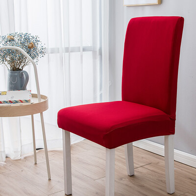 Huse pentru scaune de culoare solidă Four Seasons Huse pentru scaune de masă din material textil neted Protejează mobila Husă elastică înaltă pentru decorarea casei