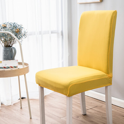 Huse pentru scaune de culoare solidă Four Seasons Huse pentru scaune de masă din material textil neted Protejează mobila Husă elastică înaltă pentru decorarea casei