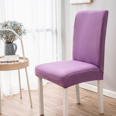 Huse pentru scaune de culoare solidă Four Seasons Huse pentru scaune de masă din material textil neted Protejează mobila Husă elastică înaltă pentru decorarea casei