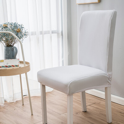 Huse pentru scaune de culoare solidă Four Seasons Huse pentru scaune de masă din material textil neted Protejează mobila Husă elastică înaltă pentru decorarea casei