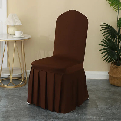 Esküvői székhuzat bulidísz Spandex szoknyával redőzött Használat rugalmas Stretch Dining Luxus Születésnapi Hotel Bankett