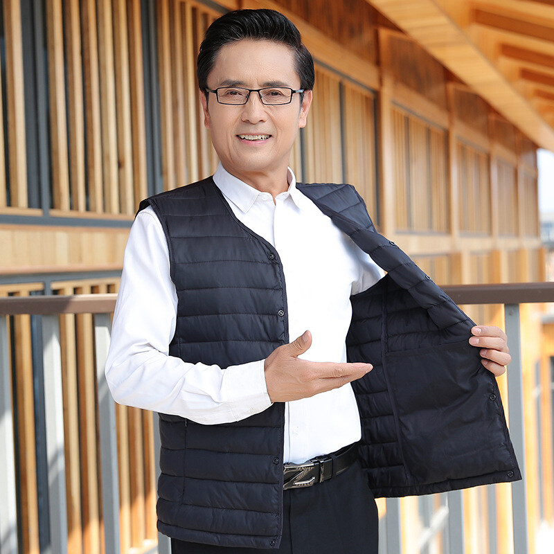 2021 m. pavasario rudens vyriška liemenė, itin lengva medvilninė vyriška liemenė be apykaklės, neperšlampama be rankovių, šilti vyriški ploni drabužiai