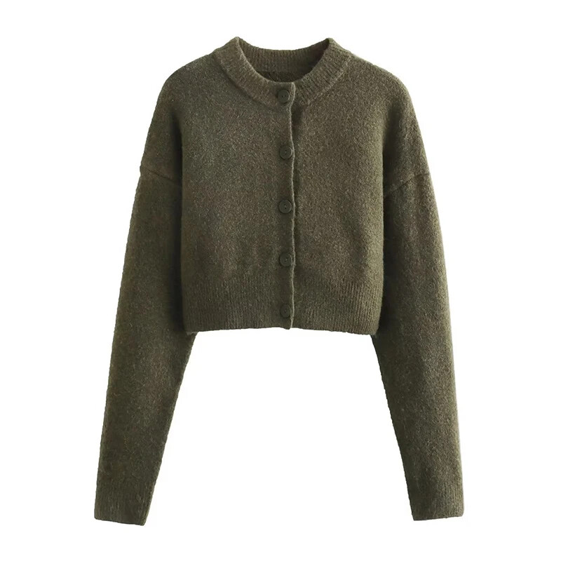 Laxsesu baltas megztinis moteriškas megztinis šiltas o formos laisvalaikio paltas Pavasario ruduo 2024 m. Naujas tamprus moteriškas mados megztas megztinis