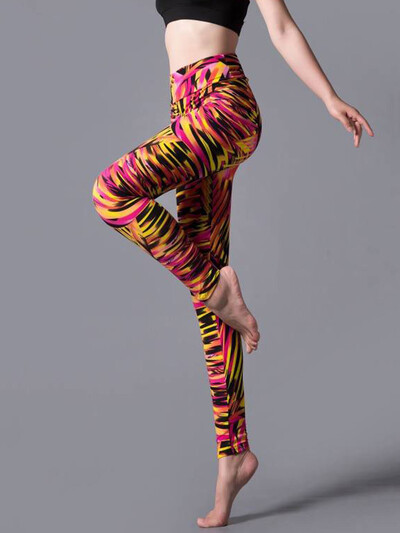 YSDNCHI Leopardo rašto antblauzdžiai Treniruotės Moteriški antblauzdžiai Aukštu juosmeniu Naujos sportinės Push Up Kelnės Fitness