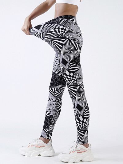 YSDNCHI Leopardo rašto antblauzdžiai Treniruotės Moteriški antblauzdžiai Aukštu juosmeniu Naujos sportinės Push Up Kelnės Fitness