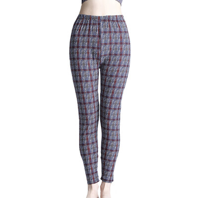 LJCUIYAO Karirane tajice Ženska odjeća za teretanu Ljetne hlače Push Up Moda za fitness Hlače visokog struka Mrežasti print Vježbanje Pleteno