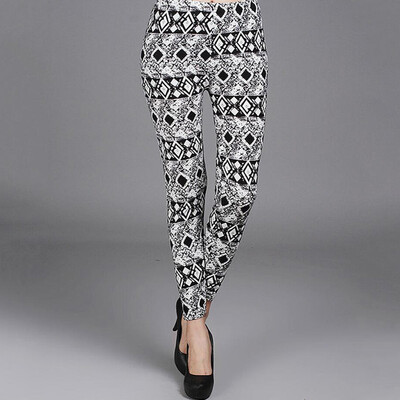 LJCUIYAO Karirane tajice Ženska odjeća za teretanu Ljetne hlače Push Up Moda za fitness Hlače visokog struka Mrežasti print Vježbanje Pleteno