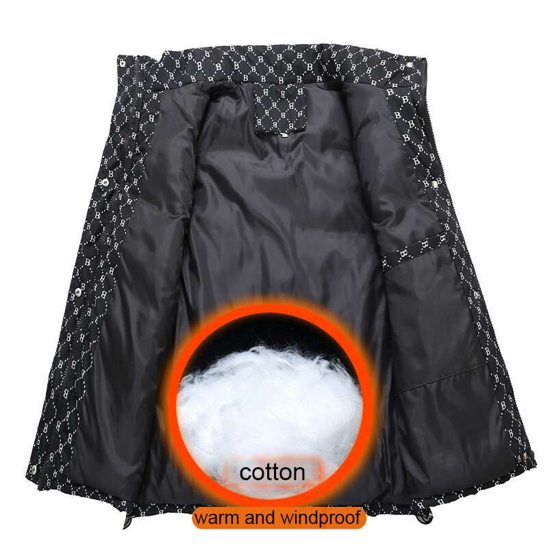 2024 Βαμβακερό γιλέκο Φθινοπωρινό και Χειμώνα Ζεστά Αμάνικα Μπουφάν για Ανδρικά Αντιανεμικό Παλτό Ανδρικά Ρούχα Κορυφαίας ποιότητας πουπουλένιο γιλέκο