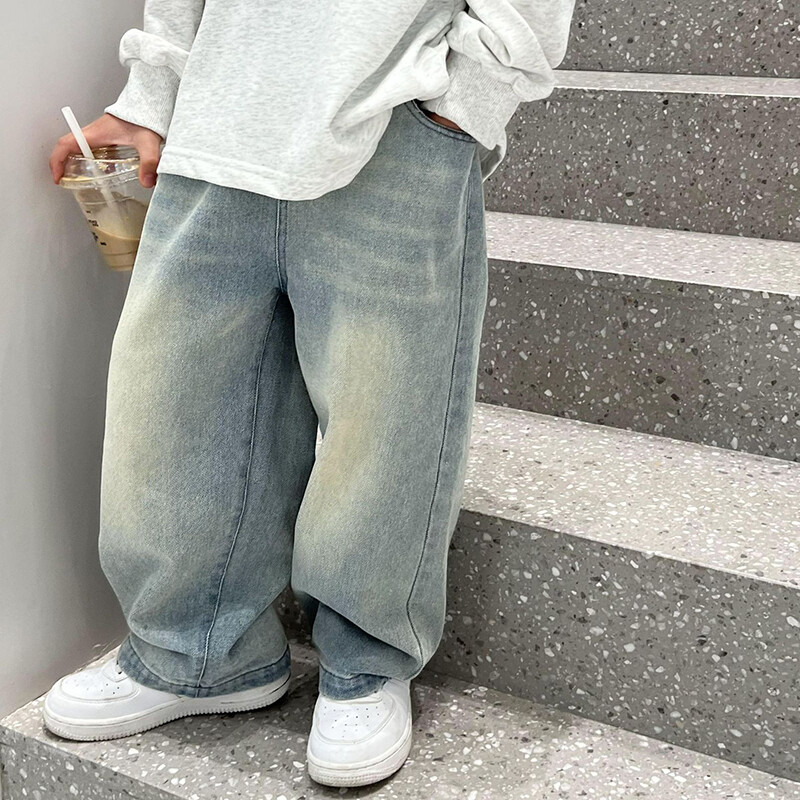 Primavara Toamna Noi Copii Bebeluși Fetițe Băieți Blugi Vintage Moda Copii Pantaloni Casual Denim Blugi Casual Coreeani