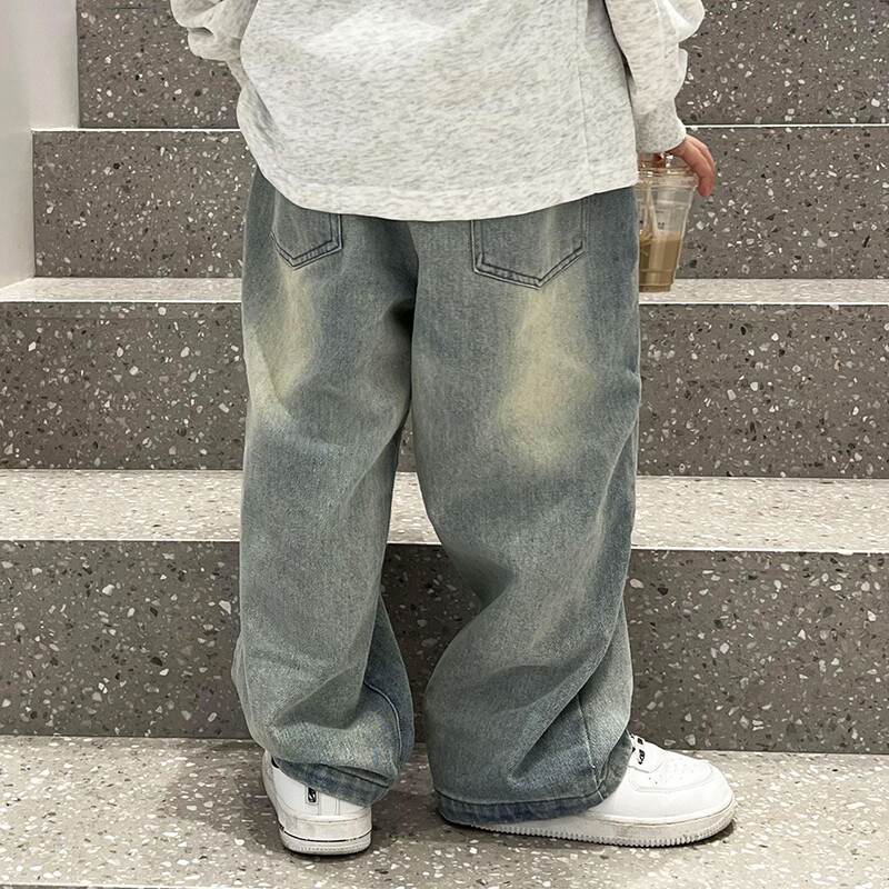 Primavara Toamna Noi Copii Bebeluși Fetițe Băieți Blugi Vintage Moda Copii Pantaloni Casual Denim Blugi Casual Coreeani