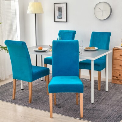 Plišana jednobojna navlaka za blagovaonske stolice, elastične navlake za stolice, torbica, rastezljive navlake za stolice za vjenčanja, hotelske bankete, blagovaonice