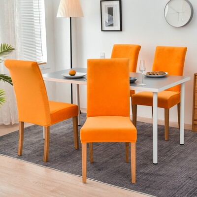 Plišana jednobojna navlaka za blagovaonske stolice, elastične navlake za stolice, torbica, rastezljive navlake za stolice za vjenčanja, hotelske bankete, blagovaonice