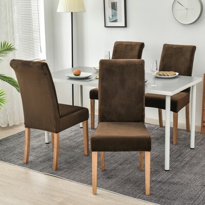 Plišana jednobojna navlaka za blagovaonske stolice, elastične navlake za stolice, torbica, rastezljive navlake za stolice za vjenčanja, hotelske bankete, blagovaonice