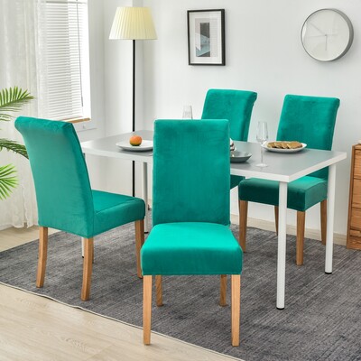 Plišana jednobojna navlaka za blagovaonske stolice, elastične navlake za stolice, torbica, rastezljive navlake za stolice za vjenčanja, hotelske bankete, blagovaonice