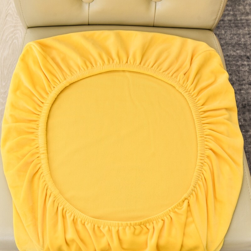 Plišana jednobojna navlaka za blagovaonske stolice, elastične navlake za stolice, torbica, rastezljive navlake za stolice za vjenčanja, hotelske bankete, blagovaonice