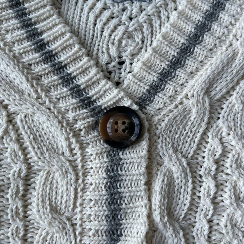 Violeta ziedu jaka sieviešu vintage Wisteria izšūta trikotāžas jaka sieviešu 2024. gada rudens ziemas džemperis Folkloras meiteņu topi