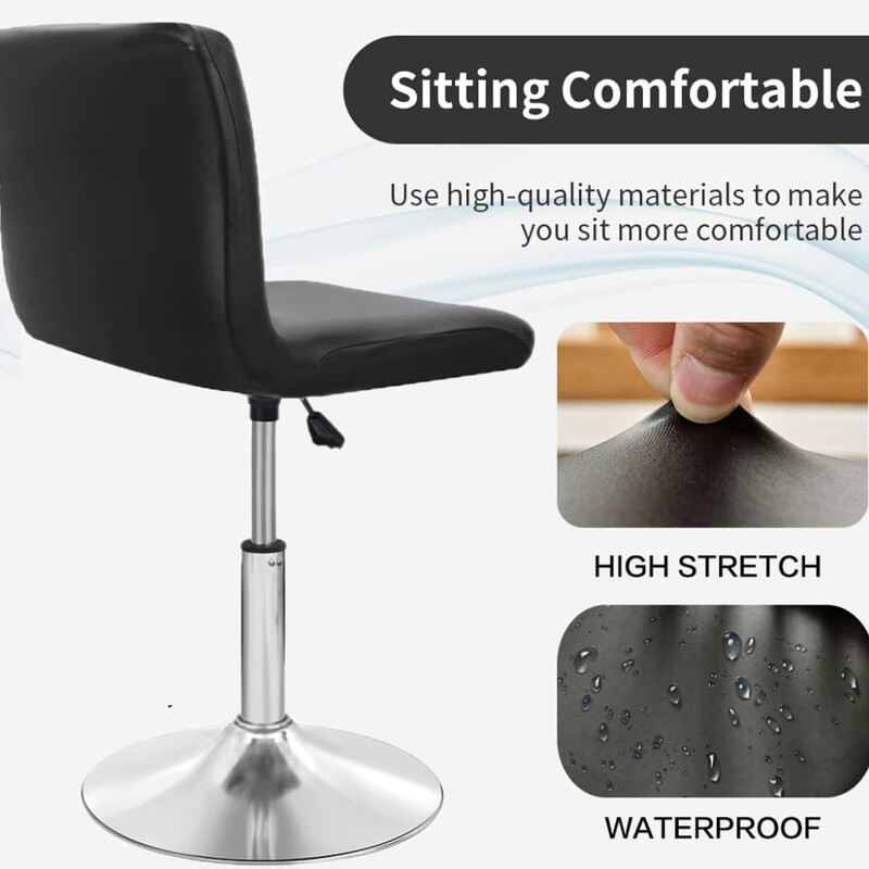 1 vnt. Atsparus vandeniui aliejui ir nešvarumams PU odinis kėdės užvalkalas Nuimamas trumpas nugaros kėdės užvalkalas baro kėdės užvalkalas