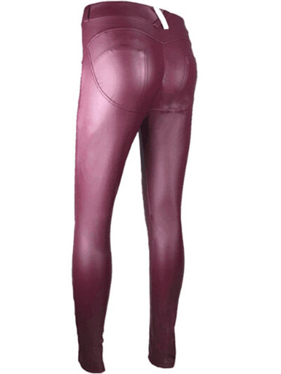 Ādas legingi Push Up Sports Seksīga sieviete Leggins Bezšuvju treniņš sporta zālē Sieviešu apģērbi Korejiešu modes legingi sievietēm