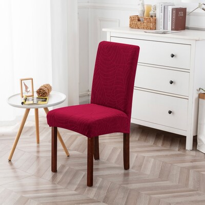 Ūdensnecaurlaidīgs krēsla pārvalks ēdamistabai ar augstu atzveltni ēdamistabas krēsla sēdekļu pārvalki, elastīgi žakarda pārklājumi virtuvei viesnīcā