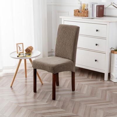 Ūdensnecaurlaidīgs krēsla pārvalks ēdamistabai ar augstu atzveltni ēdamistabas krēsla sēdekļu pārvalki, elastīgi žakarda pārklājumi virtuvei viesnīcā