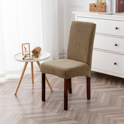 Ūdensnecaurlaidīgs krēsla pārvalks ēdamistabai ar augstu atzveltni ēdamistabas krēsla sēdekļu pārvalki, elastīgi žakarda pārklājumi virtuvei viesnīcā