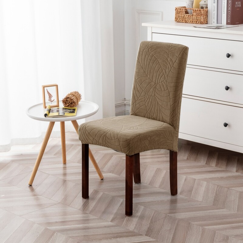 Ūdensnecaurlaidīgs krēsla pārvalks ēdamistabai ar augstu atzveltni ēdamistabas krēsla sēdekļu pārvalki, elastīgi žakarda pārklājumi virtuvei viesnīcā