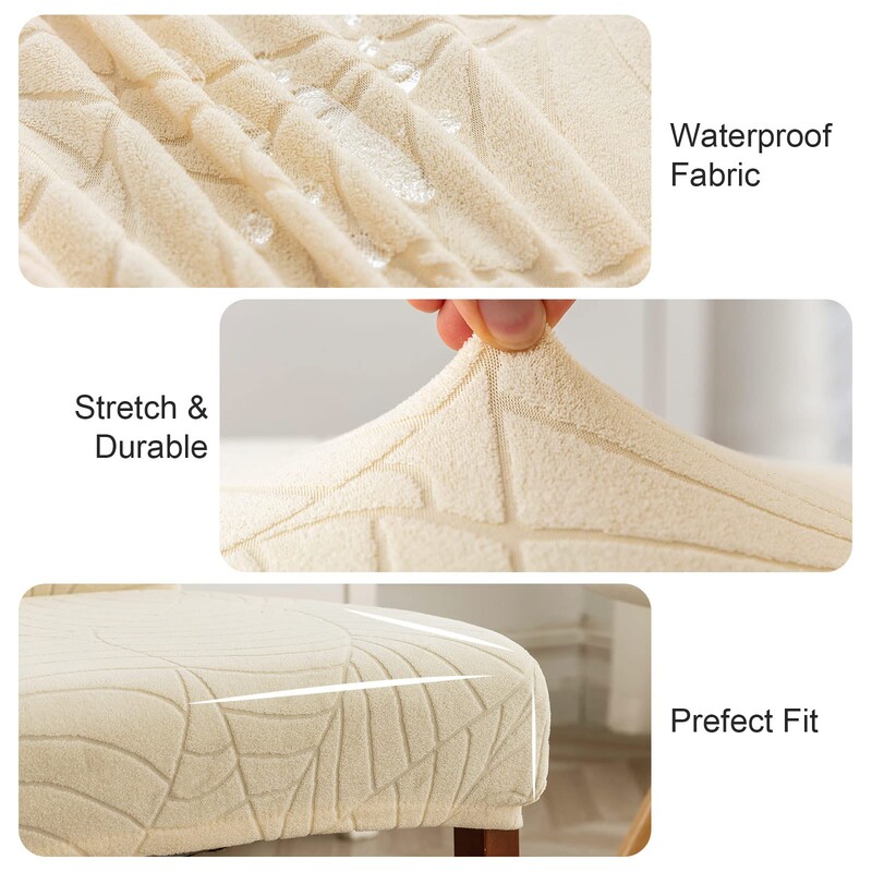 Ūdensnecaurlaidīgs krēsla pārvalks ēdamistabai ar augstu atzveltni ēdamistabas krēsla sēdekļu pārvalki, elastīgi žakarda pārklājumi virtuvei viesnīcā