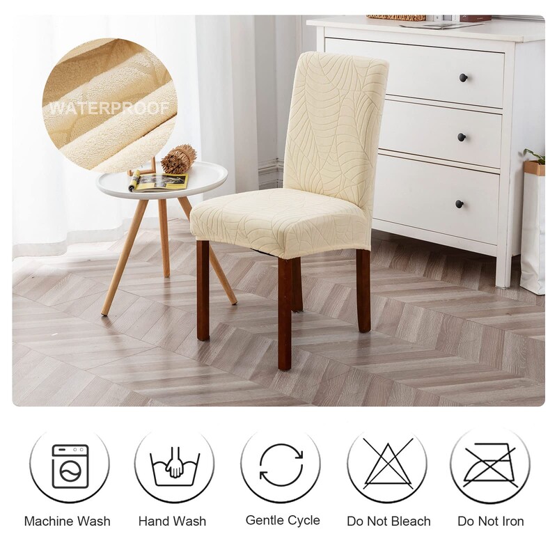 Ūdensnecaurlaidīgs krēsla pārvalks ēdamistabai ar augstu atzveltni ēdamistabas krēsla sēdekļu pārvalki, elastīgi žakarda pārklājumi virtuvei viesnīcā
