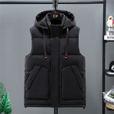 Zimski muški maskirni prsluk, šešir, odvojiva jakna bez rukava, muški, ležerni, topli, deblji prsluk, radna odjeća, velika veličina 6XL