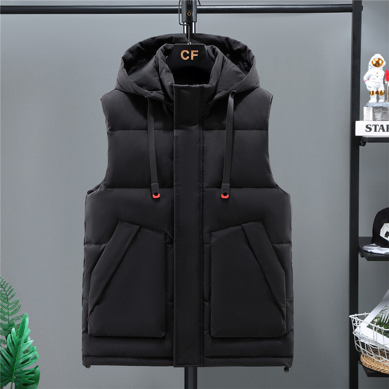 Zimski muški maskirni prsluk, šešir, odvojiva jakna bez rukava, muški, ležerni, topli, deblji prsluk, radna odjeća, velika veličina 6XL