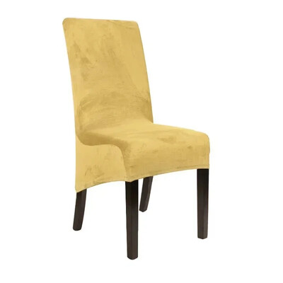 1 bucăți husă pentru scaun cu spate lung, catifea, spandex, husă pentru scaun de sufragerie, husă mare elastică, elastică, pentru husă scaun de banchet de bucătărie