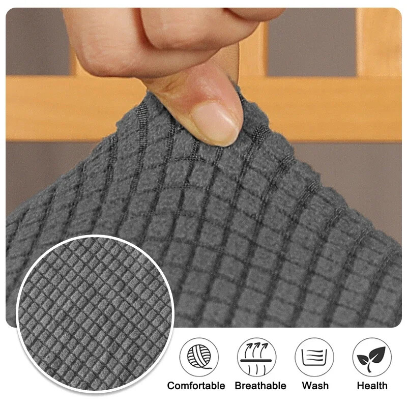 Îngroșați Husă pentru scaune cu spate scurt de culoare solidă Huse pentru scaun Huse pentru scaune pentru bar de hotel Huse pentru scaune din poliester