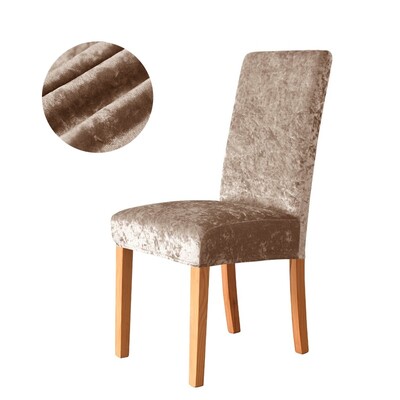 Husă pentru scaun din catifea, țesătură strălucitoare, dimensiune universală, husă pentru scaun de masă, elastică, pentru banchete, nuntă, hotel