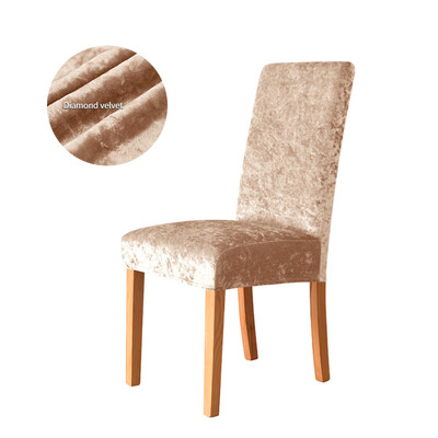 Husă pentru scaun din catifea, țesătură strălucitoare, dimensiune universală, husă pentru scaun de masă, elastică, pentru banchete, nuntă, hotel