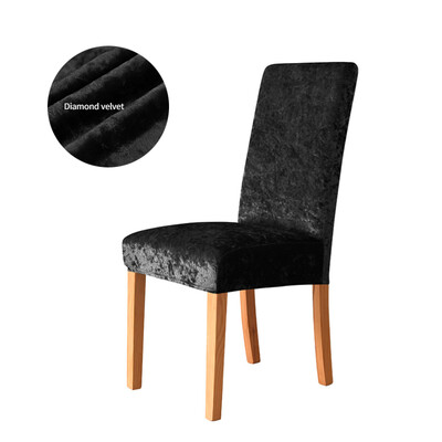 Husă pentru scaun din catifea, țesătură strălucitoare, dimensiune universală, husă pentru scaun de masă, elastică, pentru banchete, nuntă, hotel