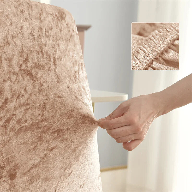 Husă pentru scaun din catifea, țesătură strălucitoare, dimensiune universală, husă pentru scaun de masă, elastică, pentru banchete, nuntă, hotel