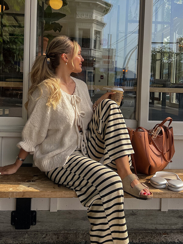 Cardigan tricotat cu fund cu dantelă, pulover pentru femei, la modă, cu gâtul în formă de ciupercă, cu jumătate de mânecă, pulovere pentru femei, birou, 2024, top de toamnă