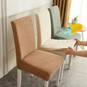 Elasztikus étkezőszékhuzat Vízálló sztreccs vastag jacquard konyhai székhuzat étkezőszékekhez, huzatokhoz
