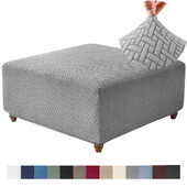 T formos žakardo kvadratinis taburetės užvalkalas Osmanų išmatų užvalkalas Elastingas sofos kojų atramos užvalkalas, skirtas svetainės biuro namų dekoravimui