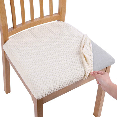Olanly Καλύμματα καρέκλας τραπεζαρίας Seat Stretch Ζακάρ Καρέκλα Τραπεζαρίας Slip Covers Seat Protector πόρπη για μαξιλάρι καρέκλας τραπεζαρίας