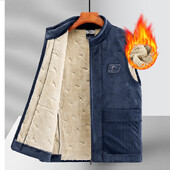 Jachetă pentru bărbați 5XL, iarnă, impermeabilă, caldă, fără mâneci, pentru bărbați, la modă, cu glugă, ocazională, pentru bărbați, toamnă, vestă îngroșată